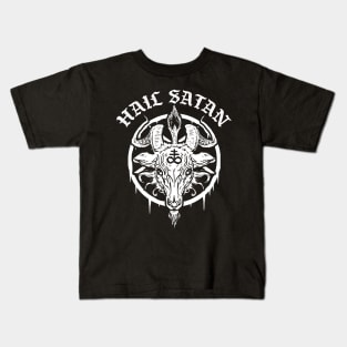 Baphomet Hail Satan Kids T-Shirt